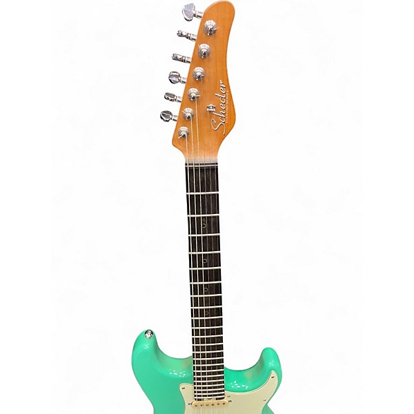 Used Schecter Guitar Research Nick Johston Traditional Atomic Green Solid Body Electric Guitar