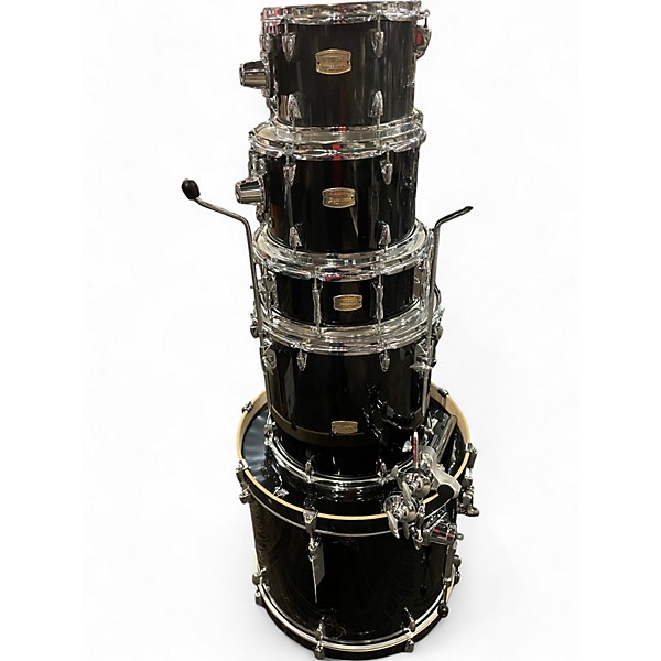 Used Yamaha 5 Piece Stage Custom Black Drum Kit