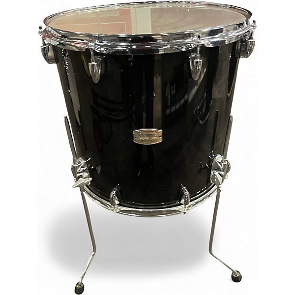 Used Yamaha 5 Piece Stage Custom Black Drum Kit