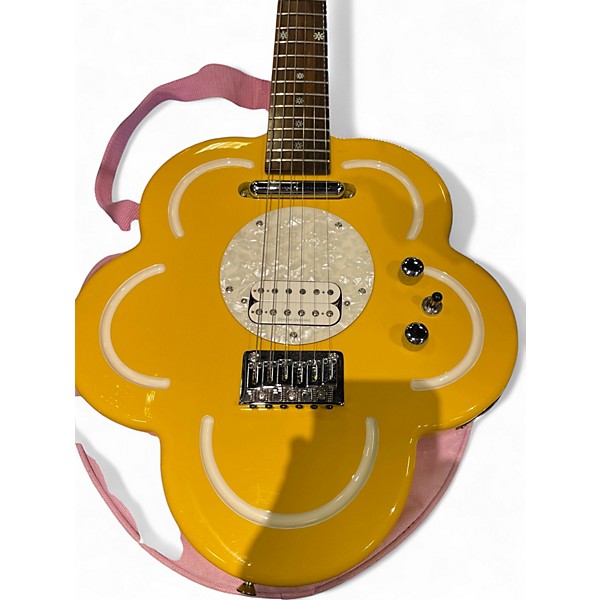 Used Daisy Rock Yellow Flower Yellow Solid Body Electric Guitar