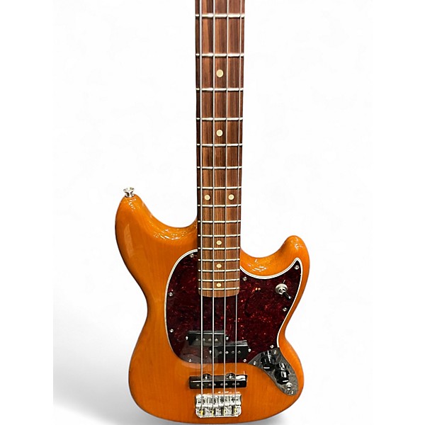 Used Fender Mustang Bass Natural Electric Bass Guitar