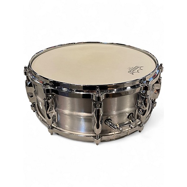 Used Yamaha 14X5.5 RAS-1455 Recording Custom 5.5x14" Aluminum Silver Drum