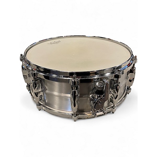 Used Yamaha 14X5.5 RAS-1455 Recording Custom 5.5x14" Aluminum Silver Drum