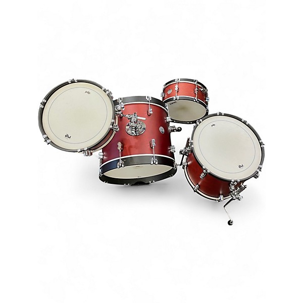 Used Pdp  4 Piece CONCEPT Satin Red Drum Kit