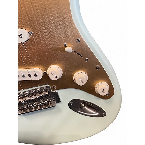 Used 2022 Squier Stratocaster 40th Anniversary Sonic Blue Solid Body Electric Guitar