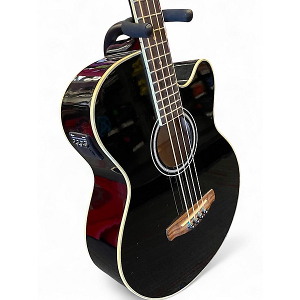 Used Ibanez AEB5E Black Acoustic Bass Guitar