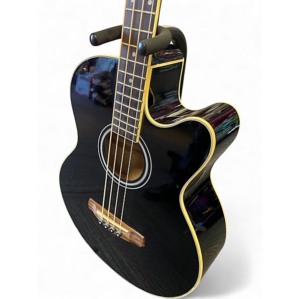 Used Ibanez AEB5E Black Acoustic Bass Guitar