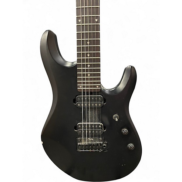 Used Sterling by Music Man John Petrucci JP157 7 String Satin Black Solid Body Electric Guitar