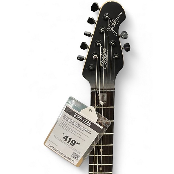 Used Sterling by Music Man John Petrucci JP157 7 String Satin Black Solid Body Electric Guitar