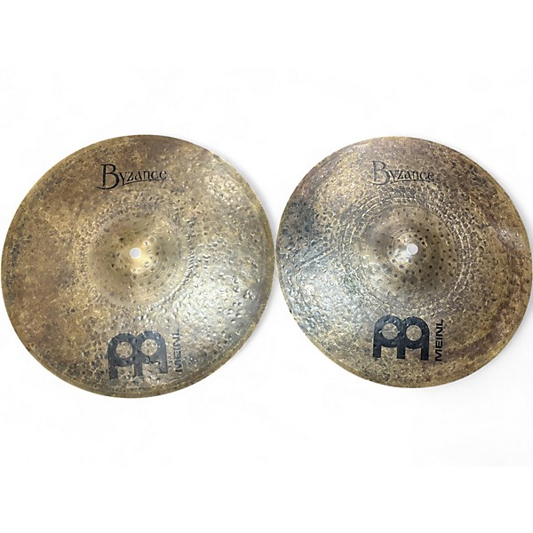 Used MEINL 14in Byzance Dark Hi Hat Pair Cymbal