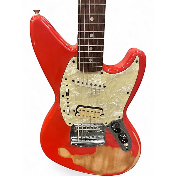 Used 1996 Fender Jagstang Fiesta Red Solid Body Electric Guitar