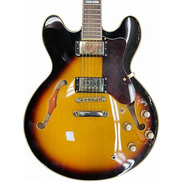 Used Epiphone Sheraton II pro Vintage Sunburst Hollow Body Electric Guitar