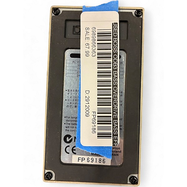 Used BOSS ODB3 Bass Overdrive Bass Effect Pedal