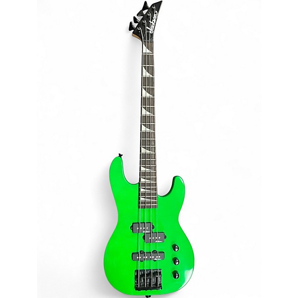 Used Jackson JS1X Minion Neon Green Electric Bass Guitar
