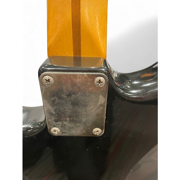 Used Squier STRATOCASTER Black Solid Body Electric Guitar