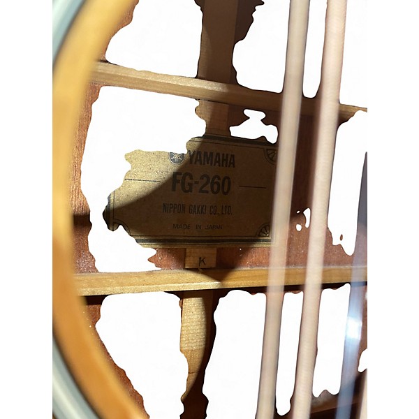 Used Yamaha fg260 Natural 12 String Acoustic Guitar