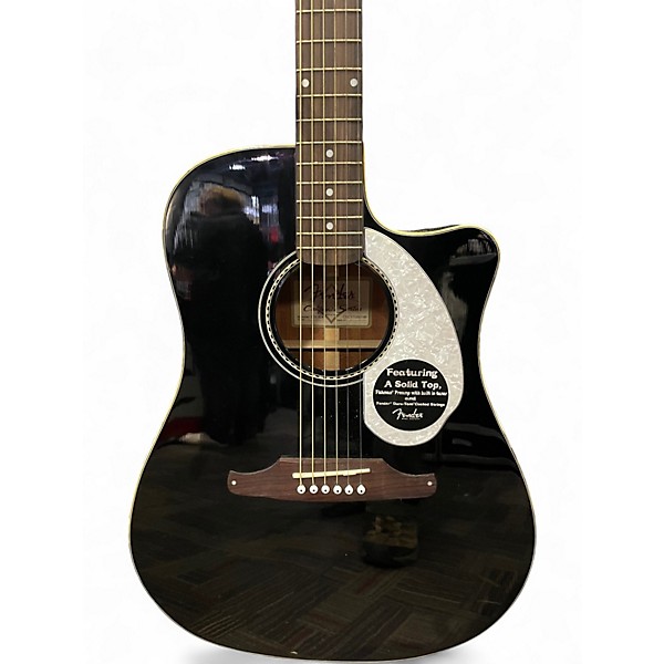 Used Fender Sonoran SCE Black Acoustic Electric Guitar