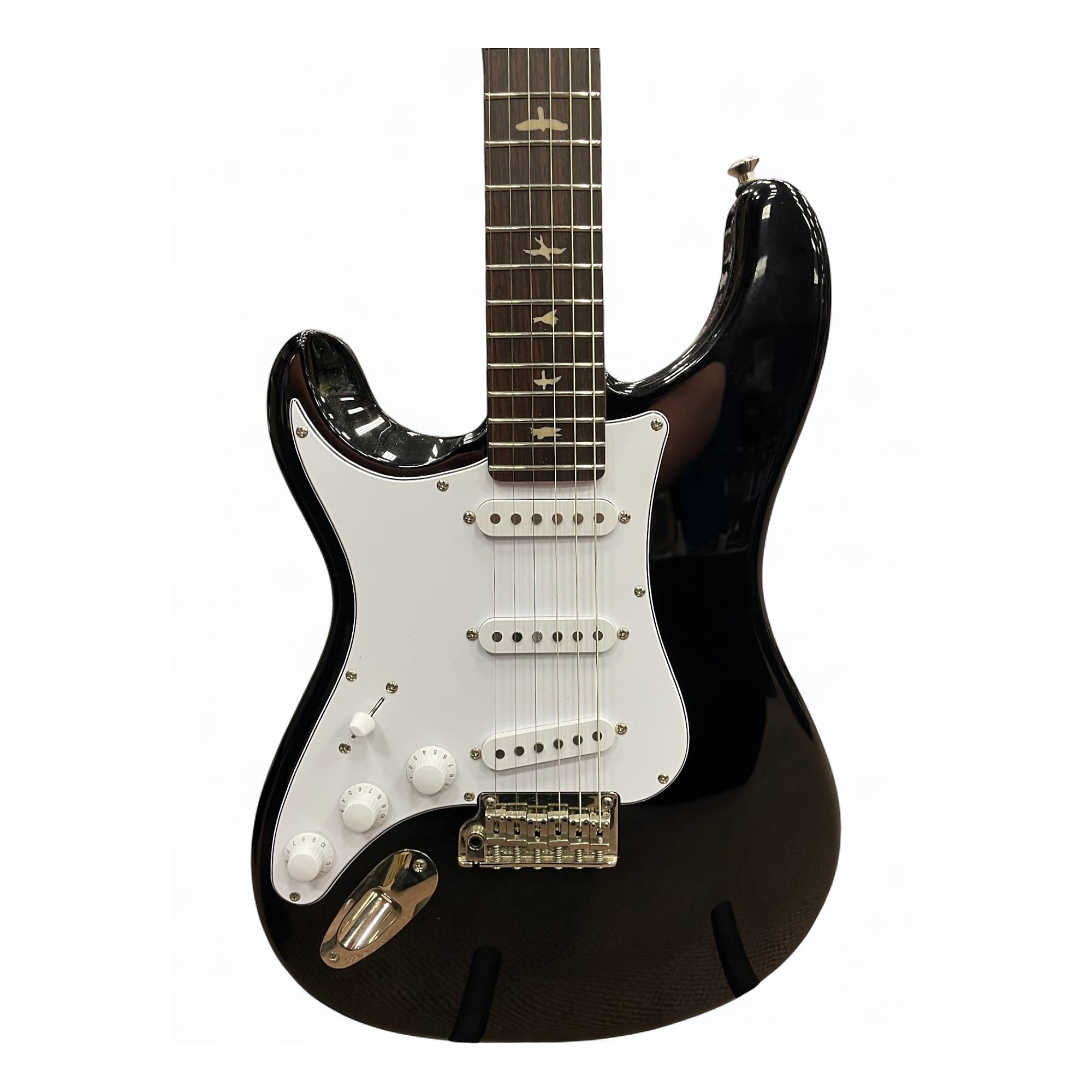 Used PRS SE Silver Sky PIANO BLACK Solid Body Electric Guitar