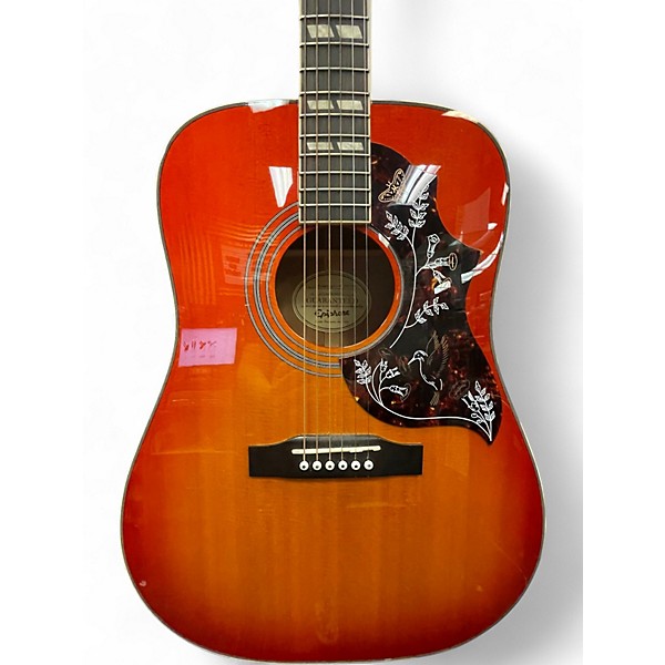 Used Epiphone Hummingbird Pro 2 Color Sunburst Acoustic Electric Guitar