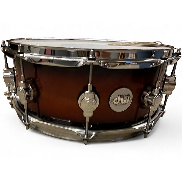 Used DW 5X14 Design Series Snare Tobacco Burst Drum