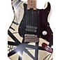 Used EVH Striped Series Frankie Black and White Solid Body Electric Guitar