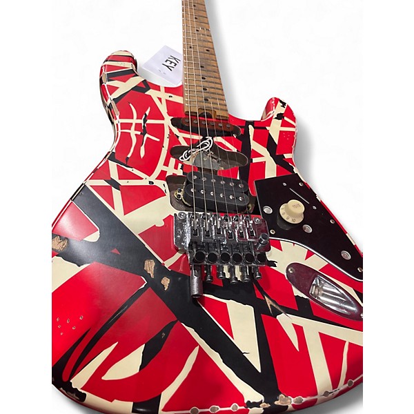 Used EVH Striped Series Frankie FRANKENSTRAT Solid Body Electric Guitar