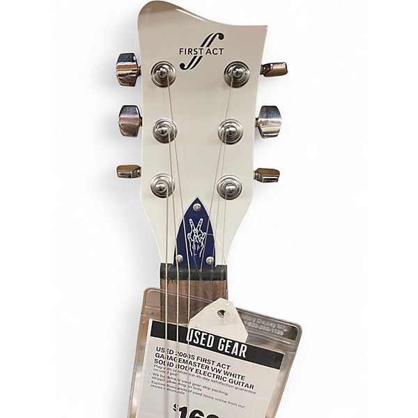 Used 2000s First Act Garagemaster VW White Solid Body Electric Guitar