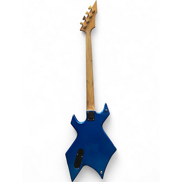 Used B.C. Rich Warlock Blue Electric Bass Guitar