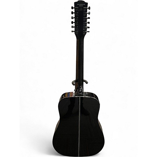 Used Fesley FDET280 Black 12 String Acoustic Electric Guitar