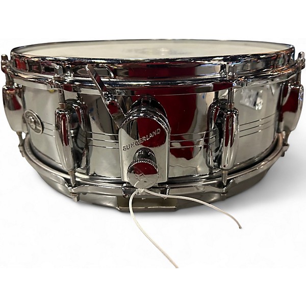 Used 1970s Slingerland 5X14 Gene Krupa Sound King Chrome Over Brass Drum