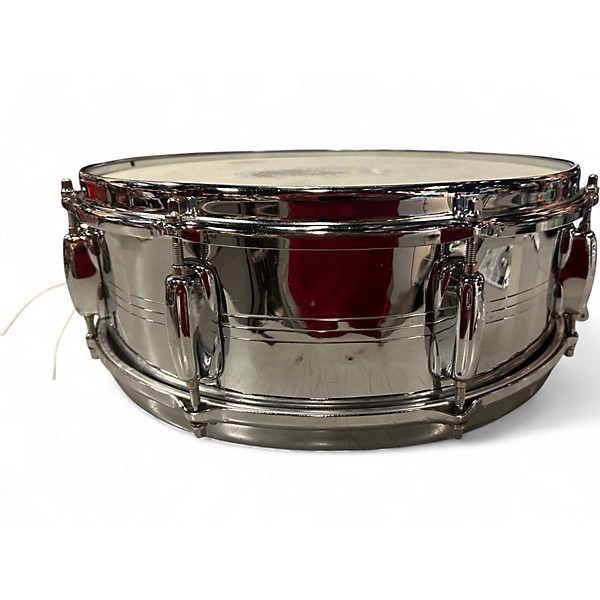 Used 1970s Slingerland 5X14 Gene Krupa Sound King Chrome Over Brass Drum