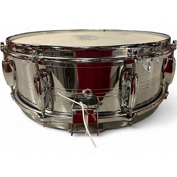 Used 1970s Slingerland 5X14 Gene Krupa Sound King Chrome Over Brass Drum