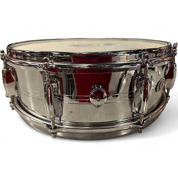 Used 1970s Slingerland 5X14 Gene Krupa Sound King Chrome Over Brass Drum
