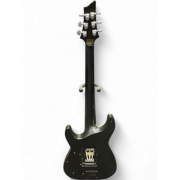 Used 2016 Schecter Guitar Research Damien Platinum 6 Floyd Rose Black Solid Body Electric Guitar