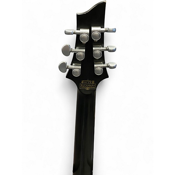 Used 2016 Schecter Guitar Research Damien Platinum 6 Floyd Rose Black Solid Body Electric Guitar