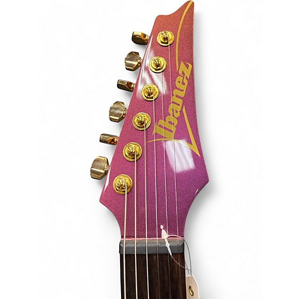 Used Ibanez SML721 S Axe Design Lab Rose Gold Chameleon Solid Body Electric Guitar