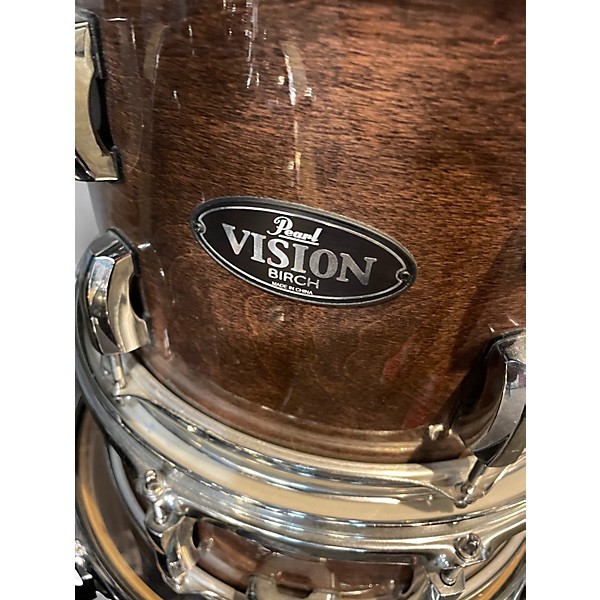 Used Pearl 4 Piece Vision Brown Drum Kit