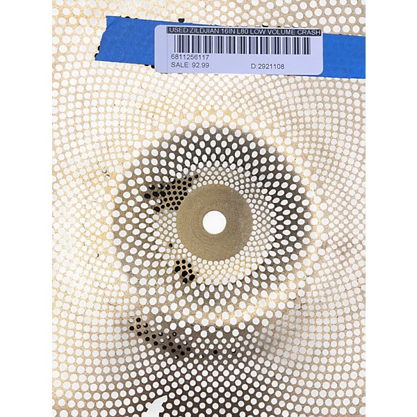 Used Zildjian 16in L80 Low Volume Crash Cymbal