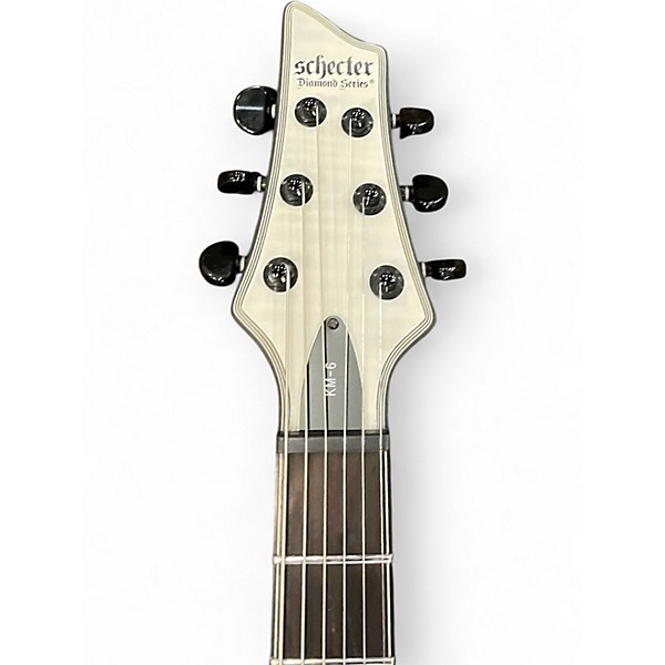 Used 2016 Schecter Guitar Research KM-6 MK I White Solid Body Electric Guitar