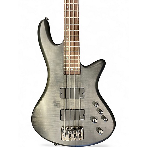Used Schecter Guitar Research stiletto Studio 4 Black Electric Bass Guitar