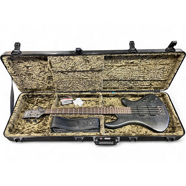 Used Schecter Guitar Research stiletto Studio 4 Black Electric Bass Guitar