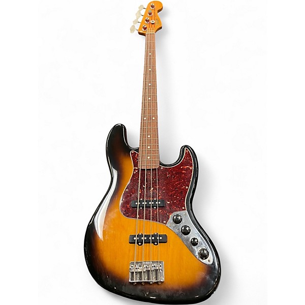 Used 2005 Fender 1975 Reissue Jazz Bass 2 Color Sunburst Electric Bass Guitar