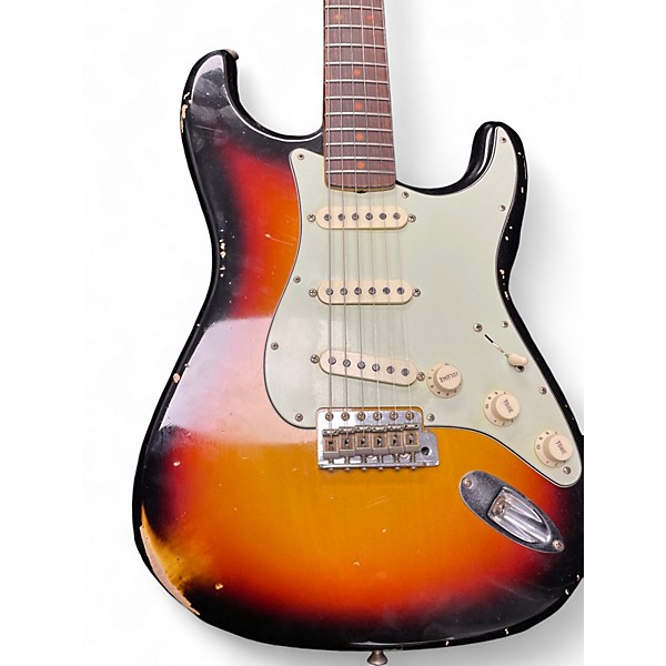 Used Fender CUSTOM SHOP 1963 HEAVY RELIC SUNBURST Solid Body Electric Guitar