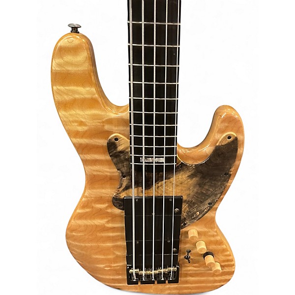 Used Glasstone Custom 5 Natural Electric Bass Guitar