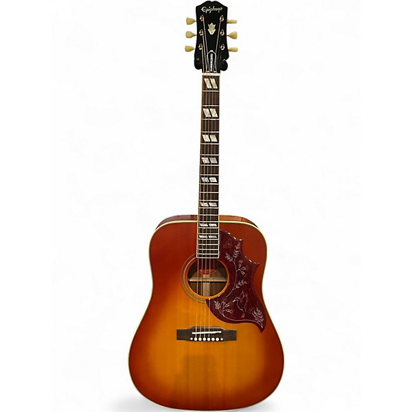 Used Epiphone Hummingbird 2 Color Sunburst Acoustic Guitar