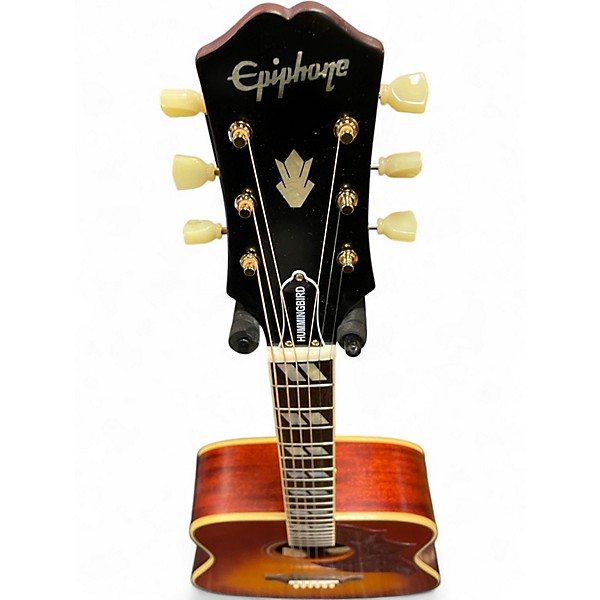 Used Epiphone Hummingbird 2 Color Sunburst Acoustic Guitar
