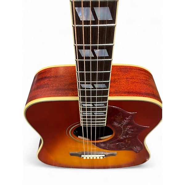 Used Epiphone Hummingbird 2 Color Sunburst Acoustic Guitar