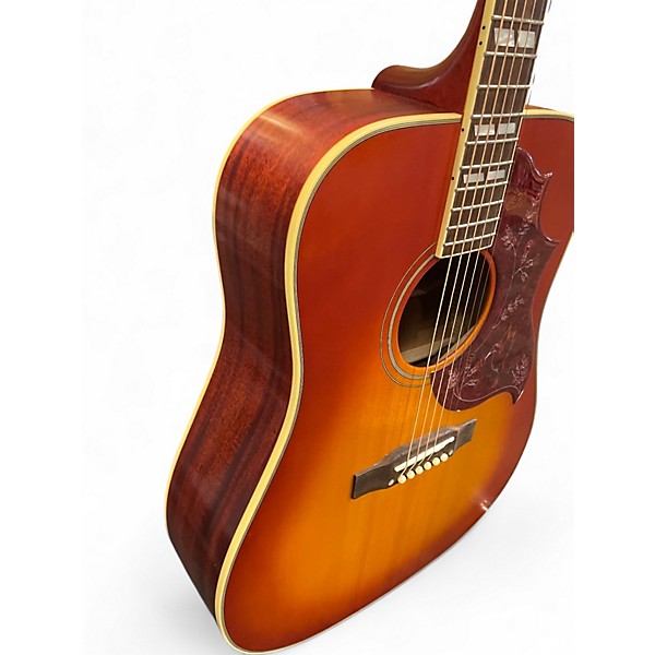 Used Epiphone Hummingbird 2 Color Sunburst Acoustic Guitar