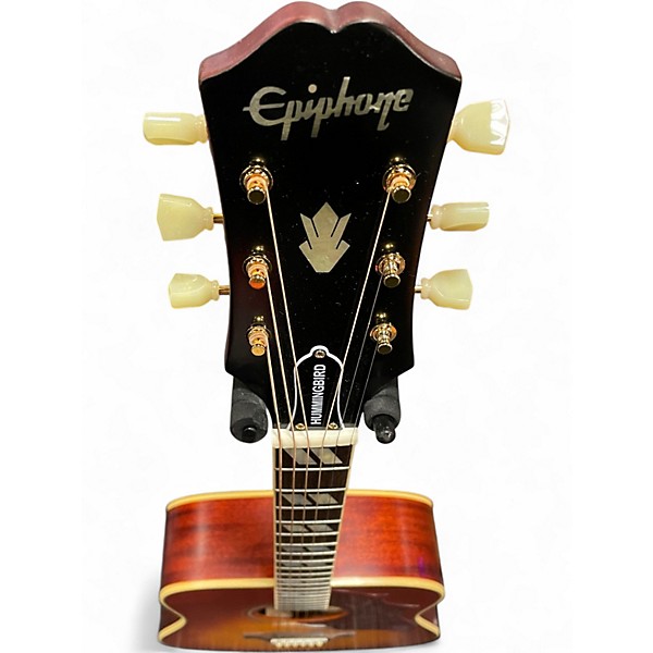 Used Epiphone Hummingbird 2 Color Sunburst Acoustic Guitar