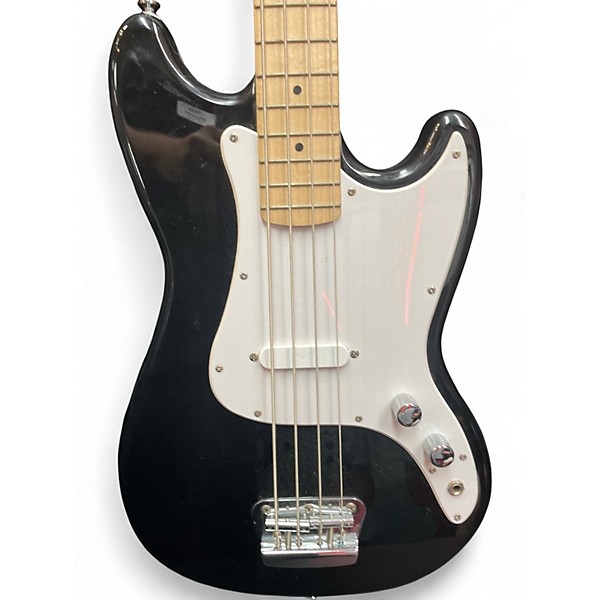 Used Squier Bronco Black Electric Bass Guitar